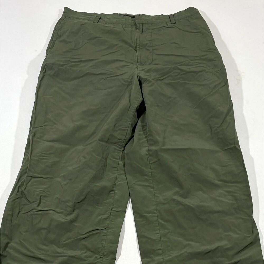 Nicole Fahri Womens Green Cotton Poly Wide Leg Trouser Pants Grunge Sz 34 ITALY - Picture 3 of 14